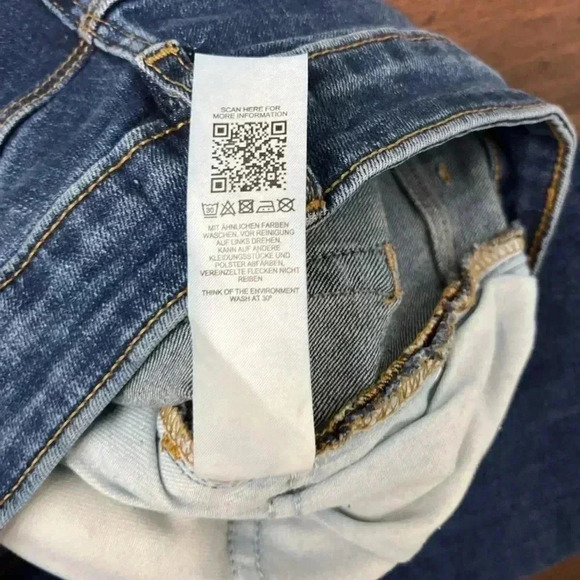 ASOS Jeans Skinny Straight Size 28 X 30 cropped denim blue fall preppy hipster - Picture 6 of 9